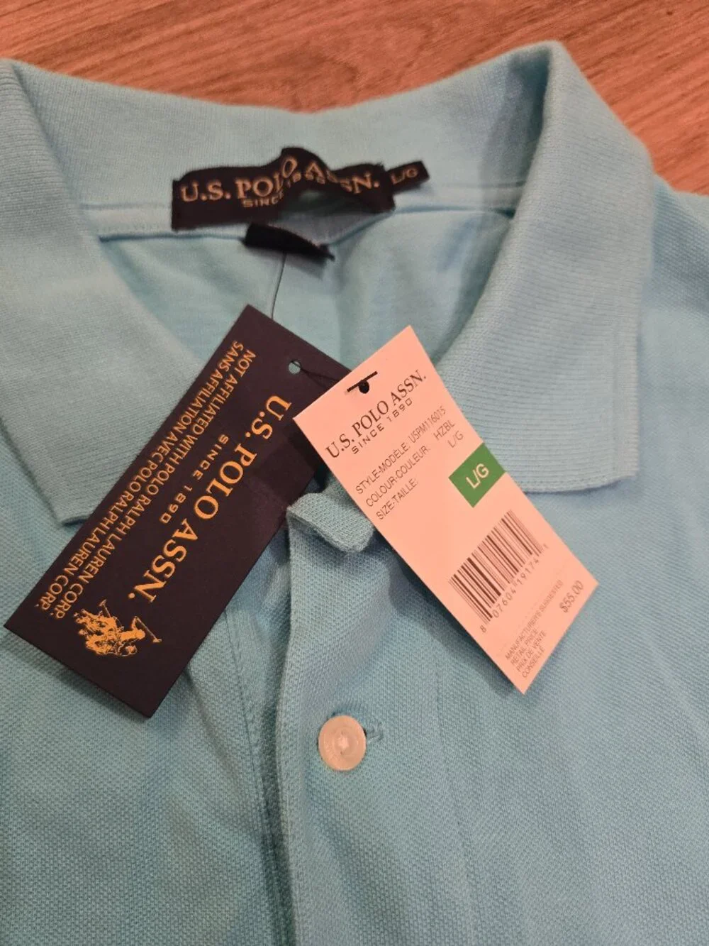 U.S. Polo Assn. Men's Short Sleeve Blue Polo NWT - Picture 4 of 8